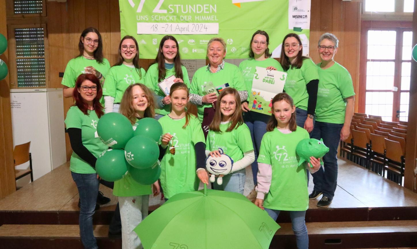 Das Bild zeigt eine Aktionsgruppe bei der 72 Stunden Aktion