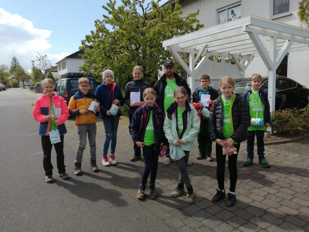 Das Bild zeigt eine Aktionsgruppe bei der 72 Stunden Aktion