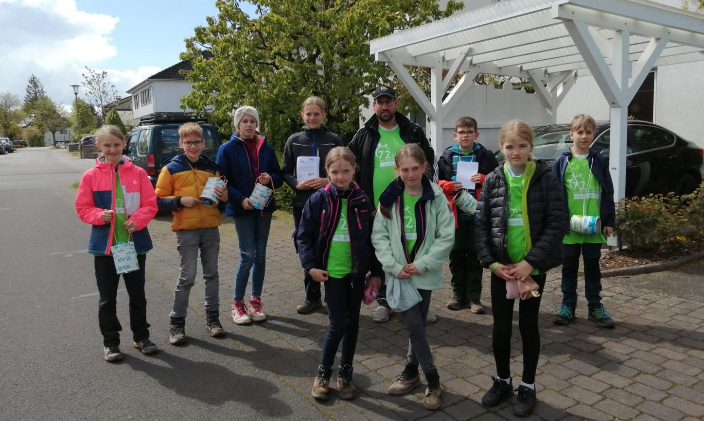 Das Bild zeigt eine Aktionsgruppe bei der 72 Stunden Aktion