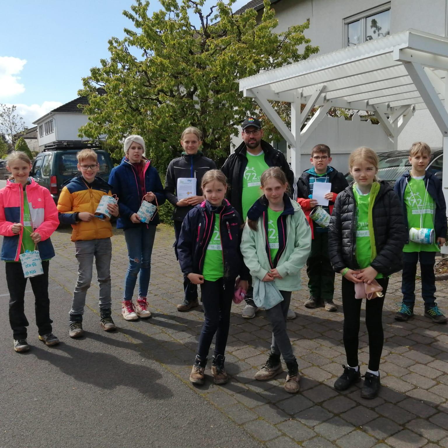 Das Bild zeigt eine Aktionsgruppe bei der 72 Stunden Aktion