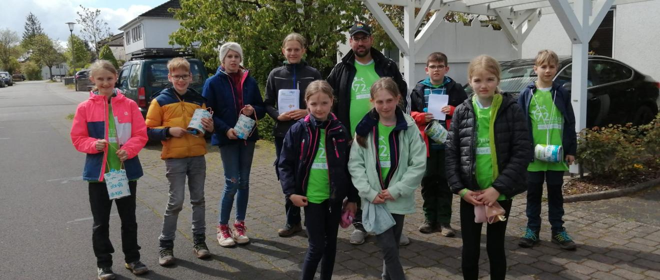 Das Bild zeigt eine Aktionsgruppe bei der 72 Stunden Aktion
