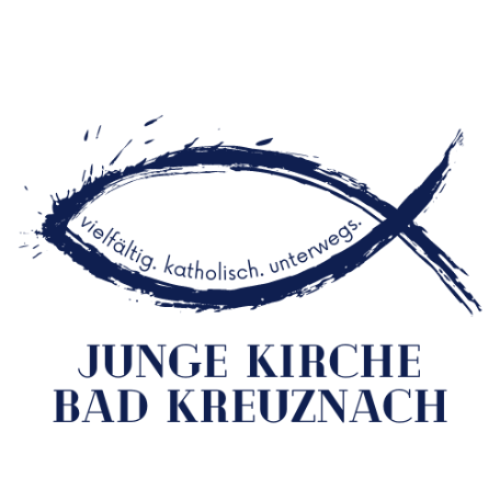 Das Bild zeigt das Symbol des Jesus-Fisch. Darunter ist ein Schriftzug mit 'Junge Kirche Bad Krezunach'. (c) Junge Kirche Bad Kreuznach Das Bild zeigt das Symbol des Jesus-Fisch. Darunter ist ein Schriftzug mit 'Junge Kirche Bad Krezunach'.