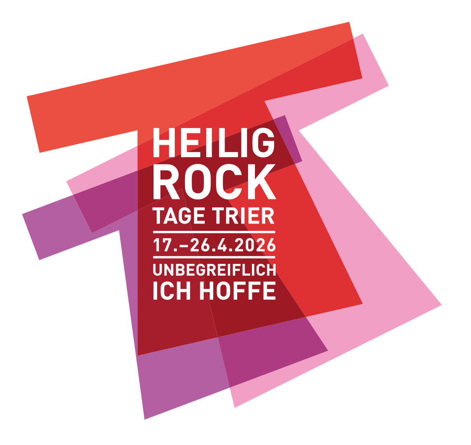 Das Bild zeigt das Logo der Heilig Rock Tage des Bistums Trier. Es sind drei Röcke in rot, lila und rosa, welche überlappen. (c) Bistum Trier Das Bild zeigt das Logo der Heilig Rock Tage des Bistums Trier. Es sind drei Röcke in rot, lila und rosa, welche überlappen.