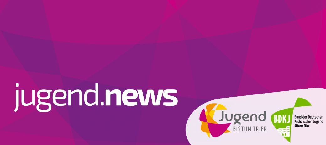 lila Hintergrund und weiße Buchstaben jugend.news