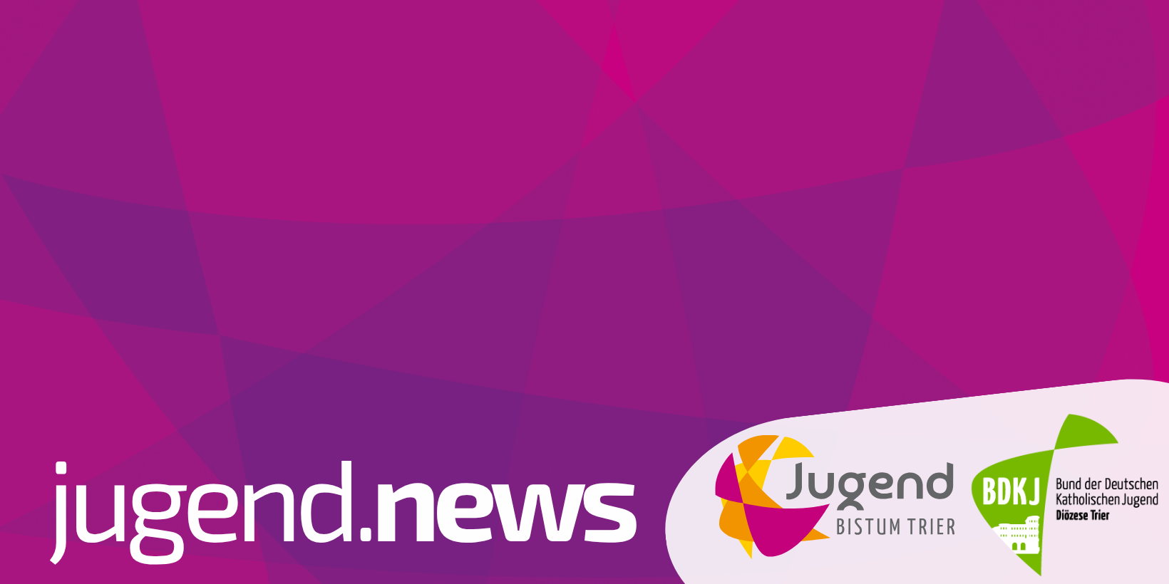 lila Hintergrund und weiße Buchstaben jugend.news