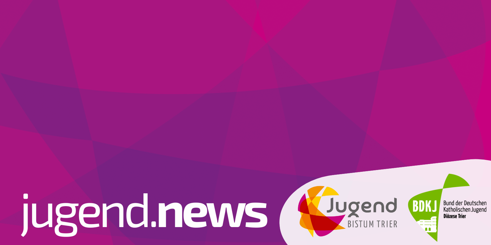 lila Hintergrund und weiße Buchstaben jugend.news