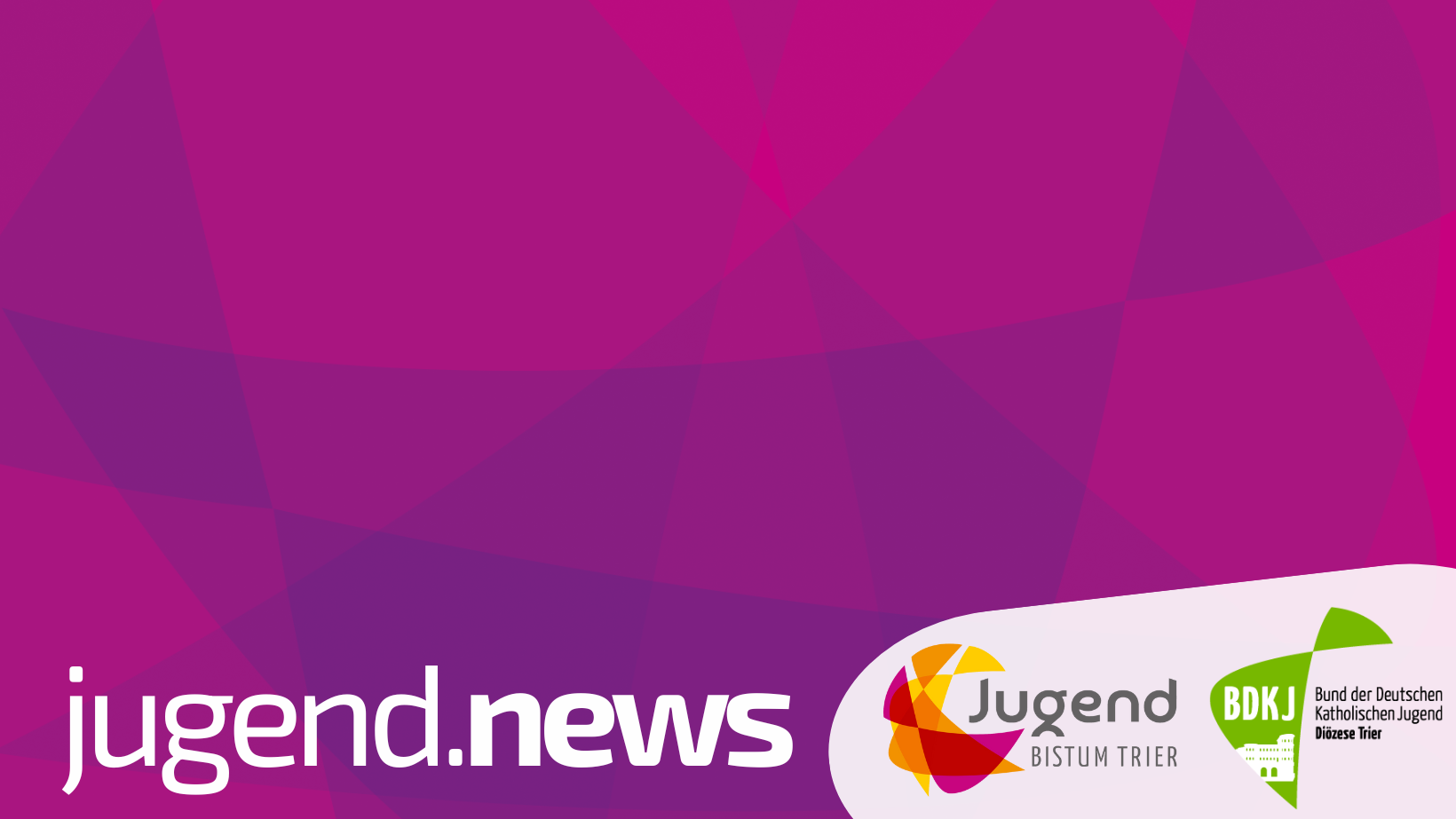 lila Hintergrund und weiße Buchstaben jugend.news
